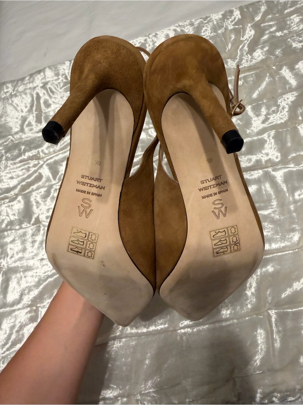 Stuart Weitzman Authentic brand new!!!Pointed Toe Slingback Pumps in Brown Suede - Picture 3 of 5
